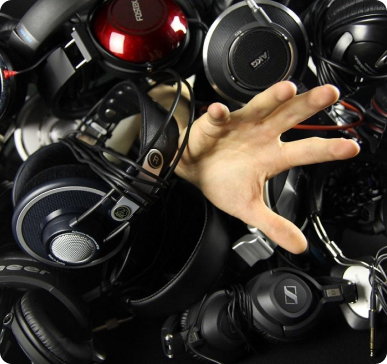 choice of headphones