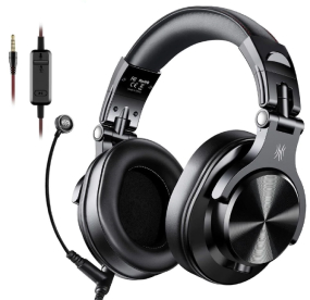 black gaming headset